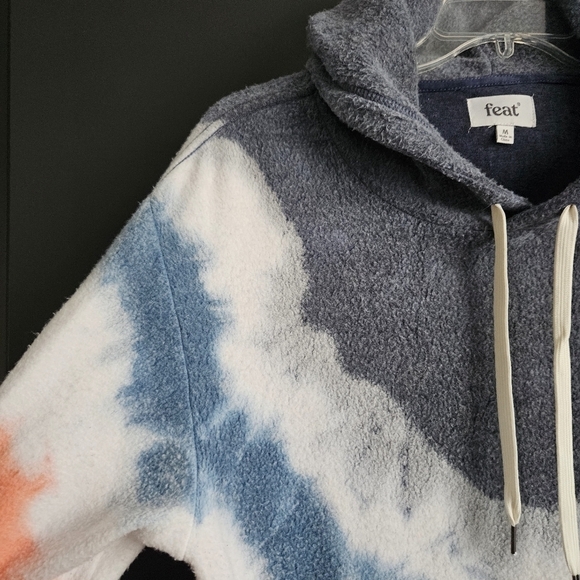 Feat Tie Dye Hoodie BlanketBlend Soft Hoodie Unisex Adult Size Medium - Picture 4 of 10